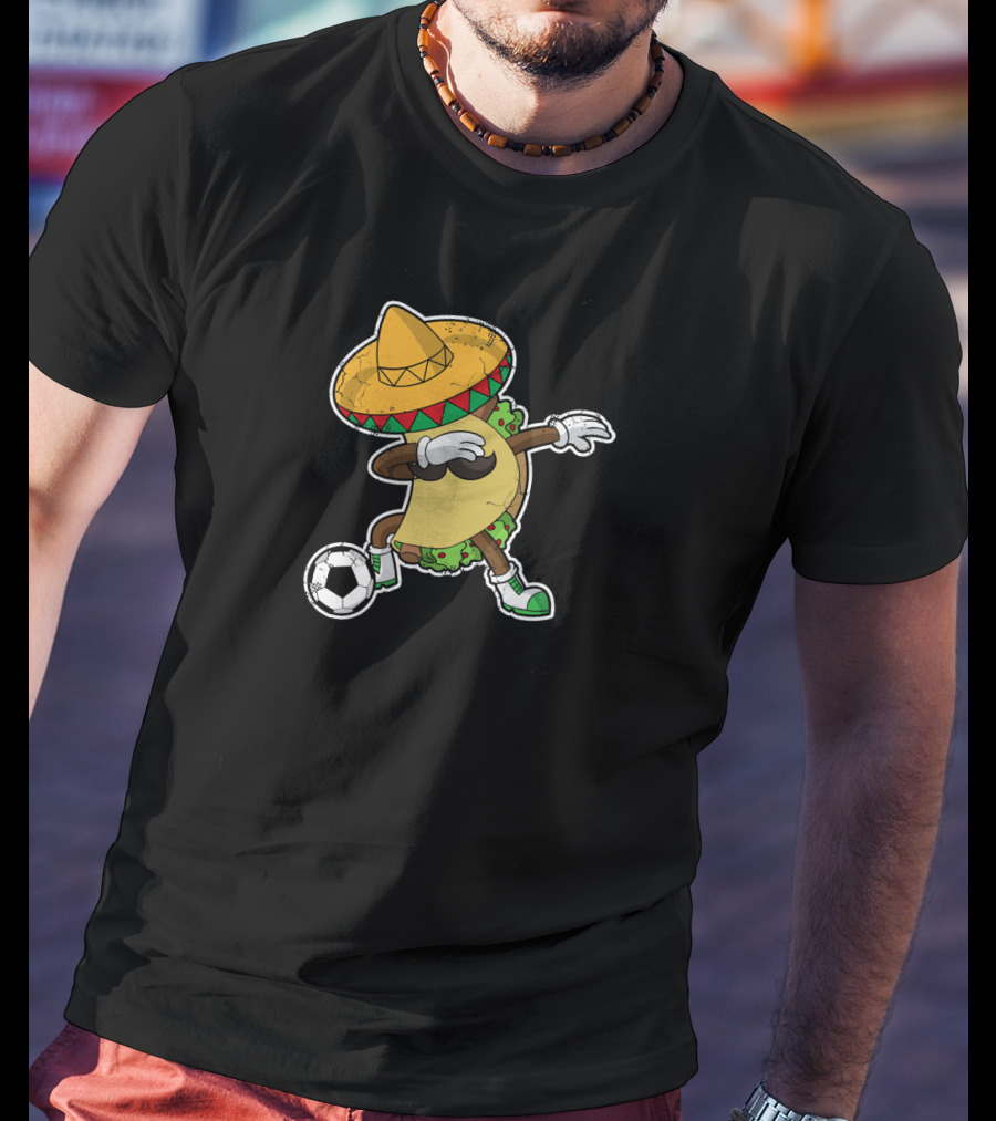 Cinco De Mayo Dabbing Taco Soccer Football T-Shirt