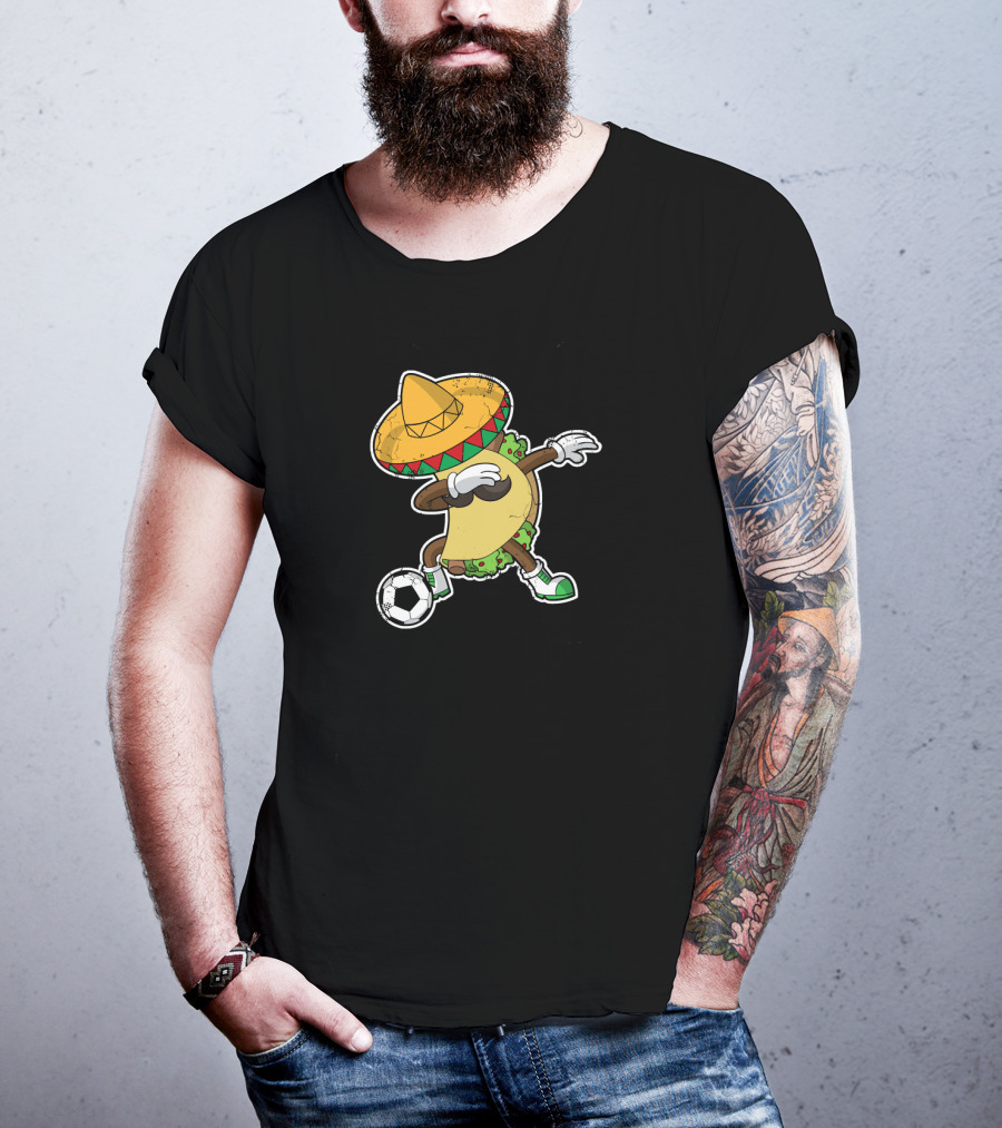 Cinco De Mayo Dabbing Taco Soccer Football T-Shirt