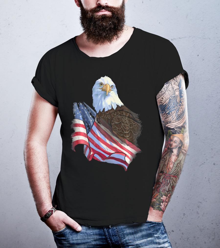 American Flag Eagle Independence T-Shirt
