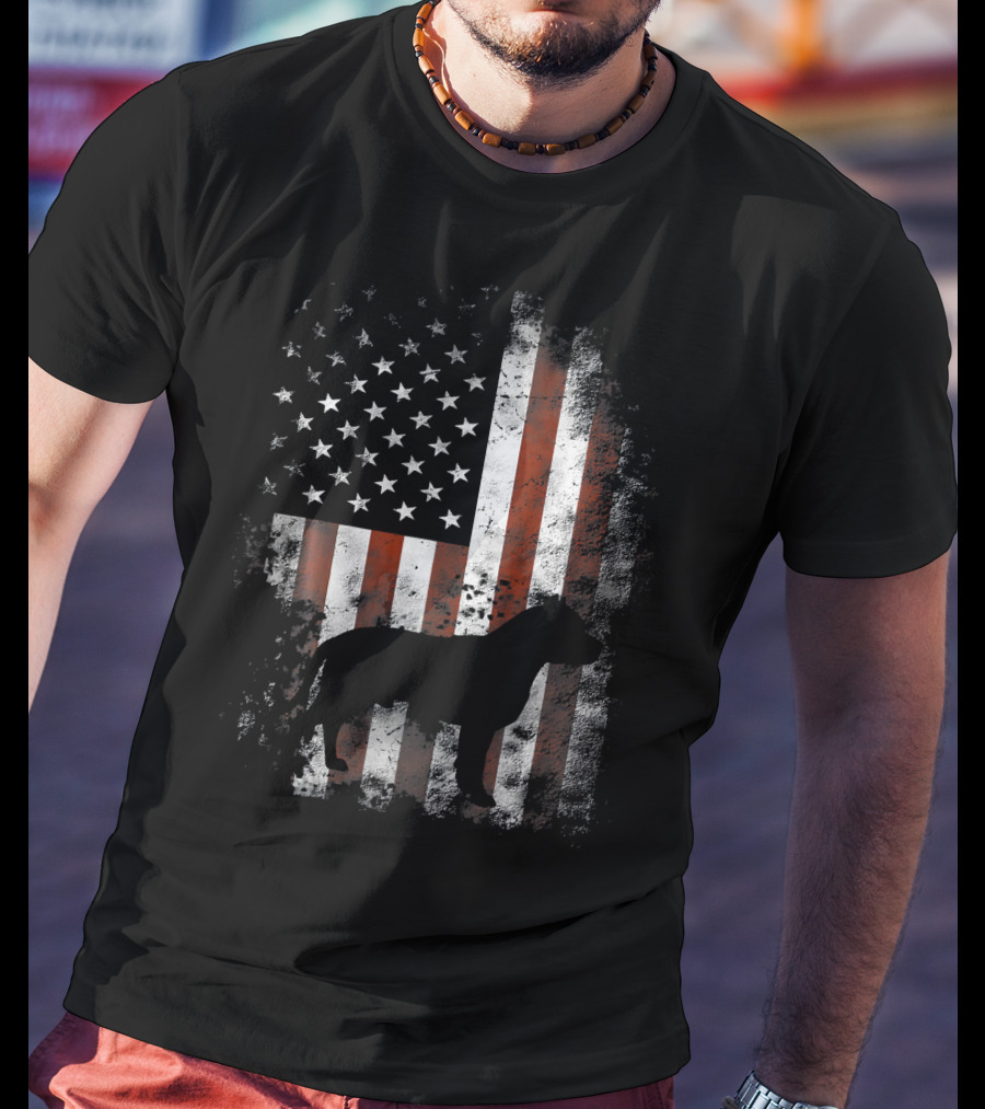 American Pitbull Terrier Flag T-Shirt