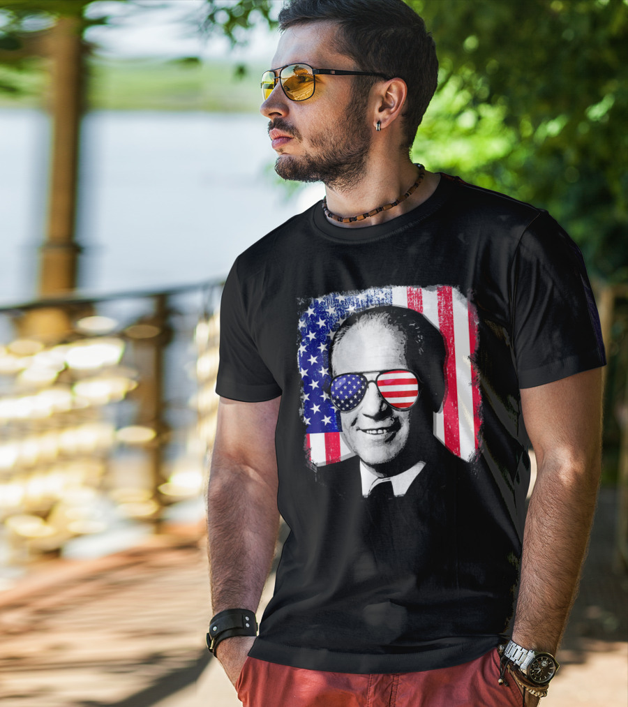 Gerald Ford American Flag Sunglasses Independence Day T-Shirt