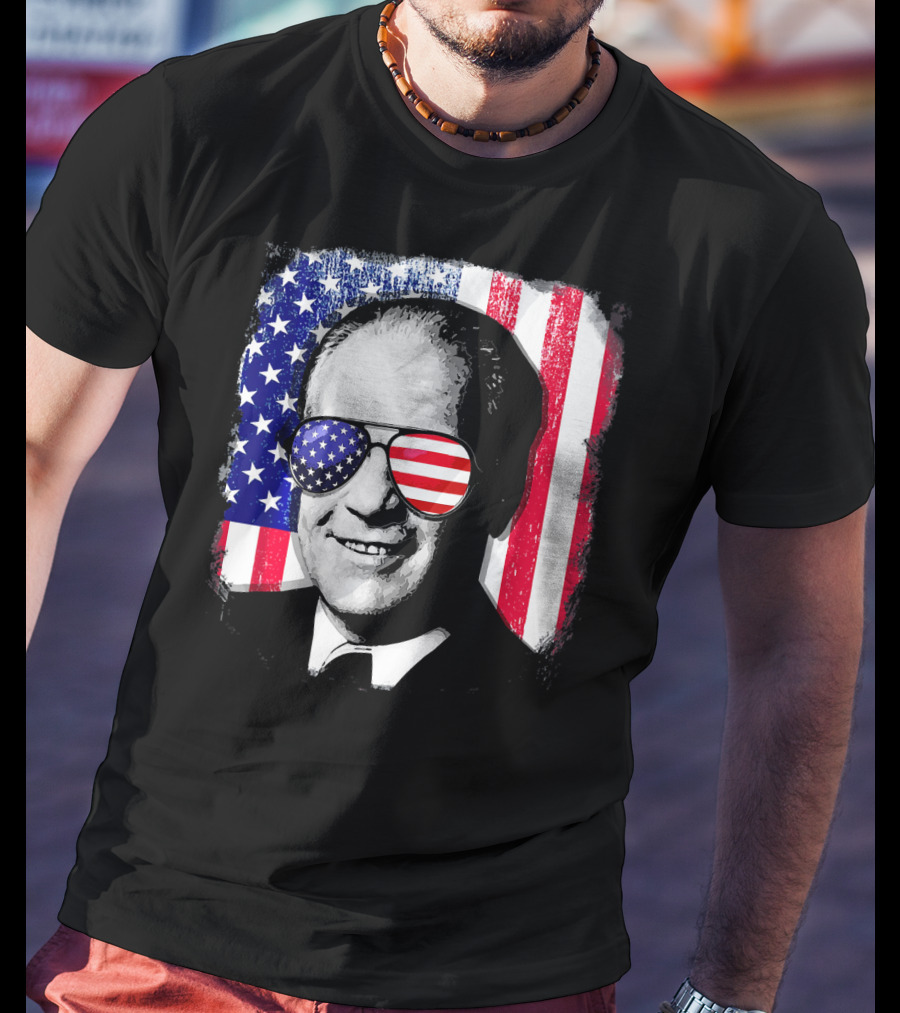 Gerald Ford American Flag Sunglasses Independence Day T-Shirt