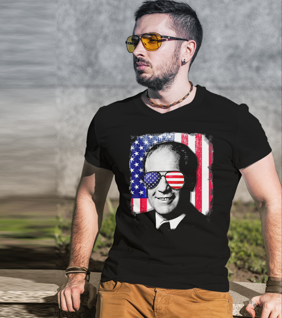 Gerald Ford American Flag Sunglasses Independence Day T-Shirt