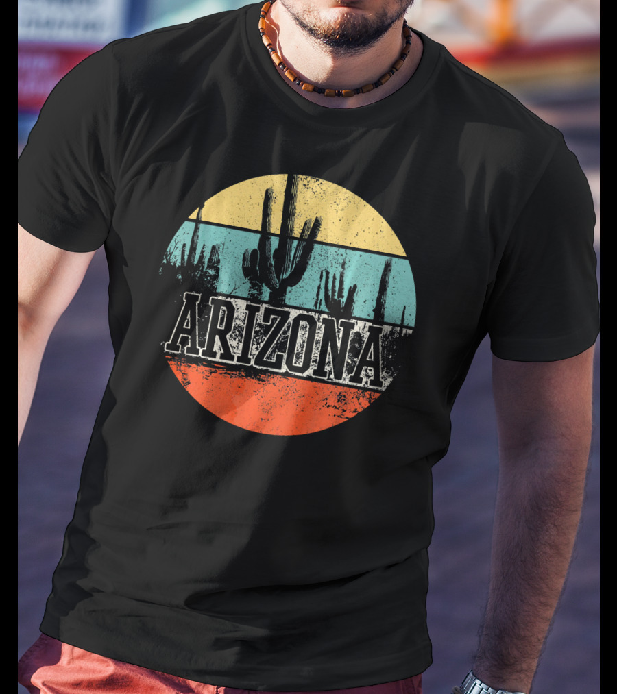 Arizona Desert Vintage Cactus Retro USA T-Shirt