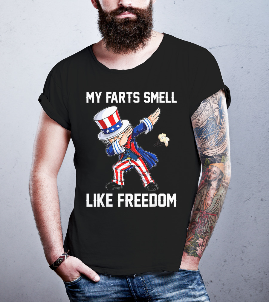 Uncle Sam Dabbing My Farts Smell Like Freedom T-Shirt