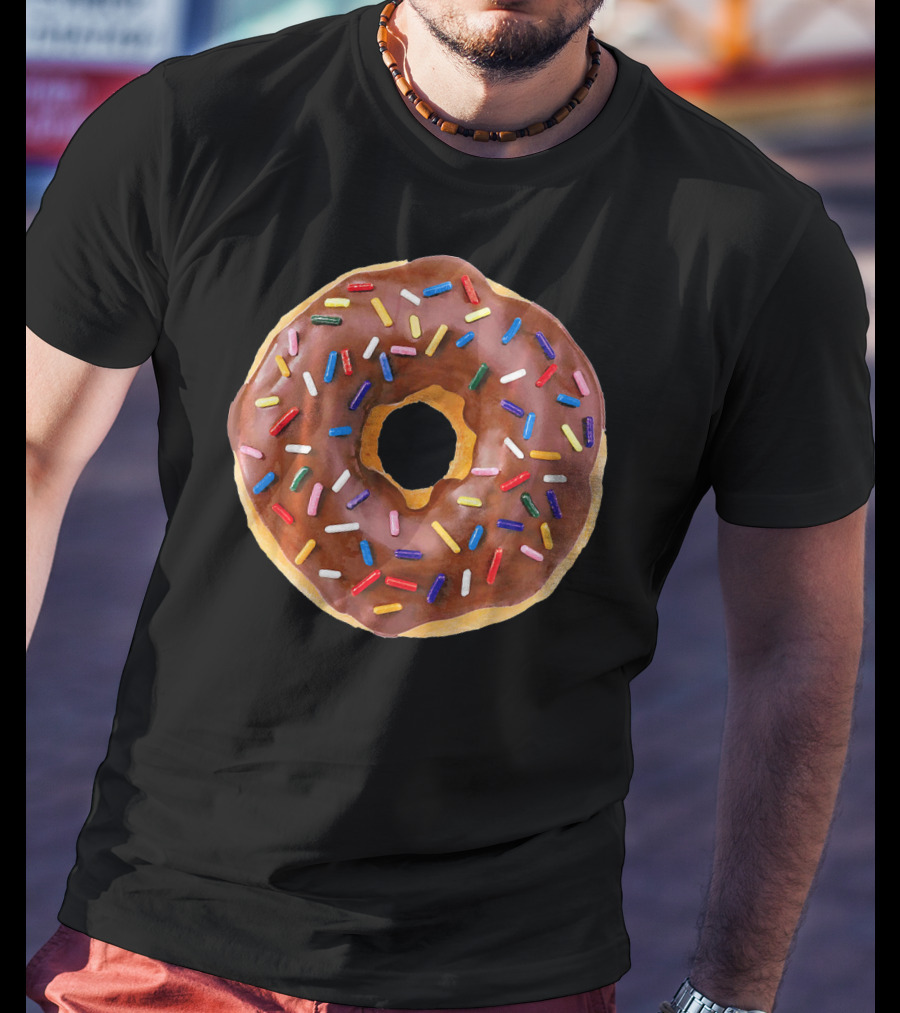 Chocolate Glaze Doughnut Donut With Sprinkles T-Shirt