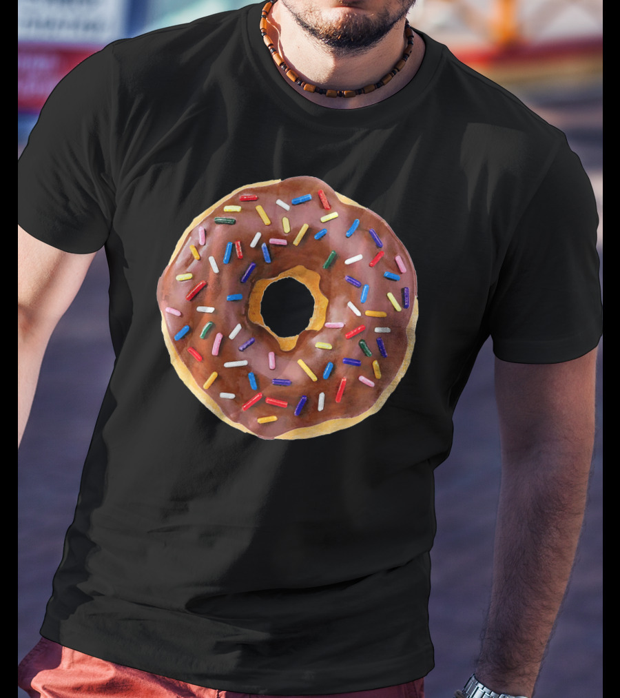 Chocolate Donut With Colorful Sprinkles T-Shirt