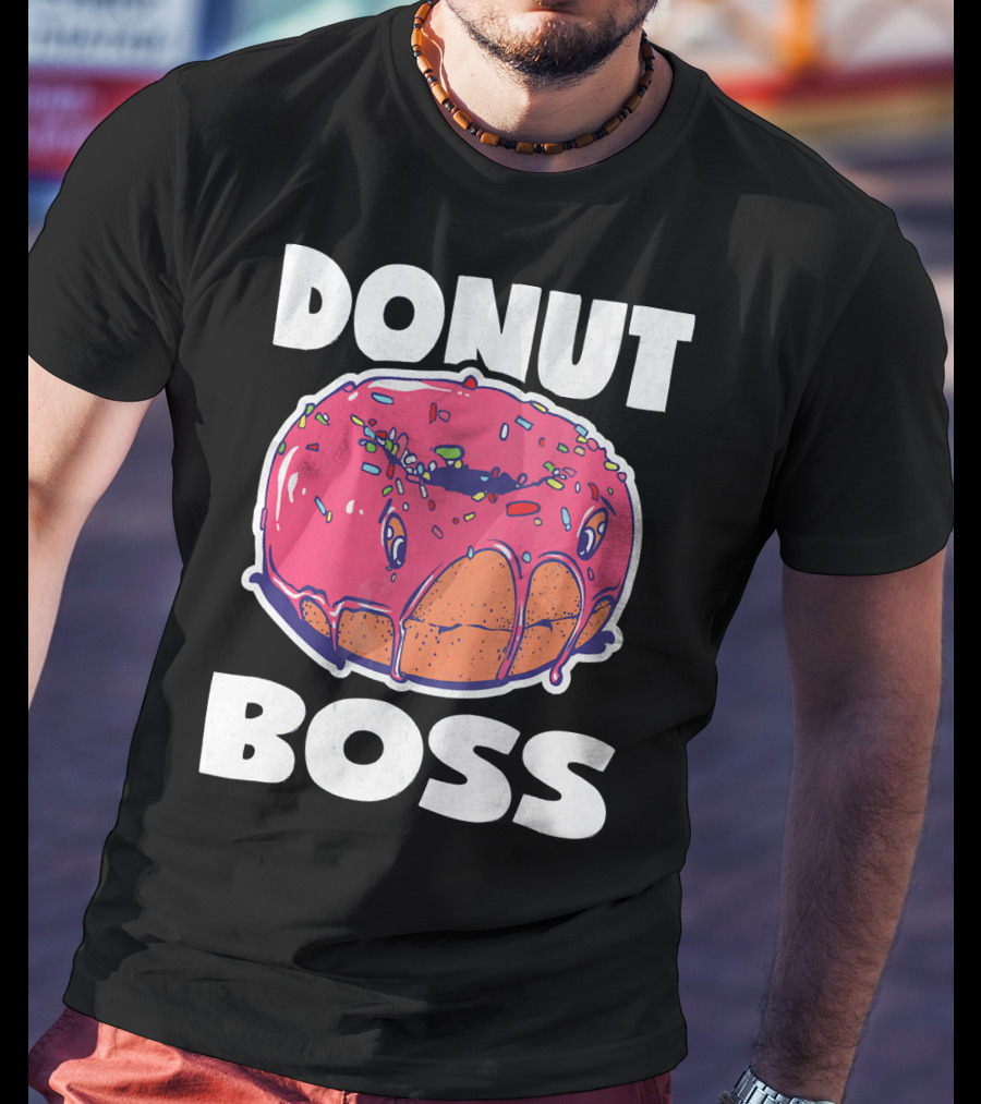 Donut Boss Vintage Baked Fried Cake Donut T-Shirt