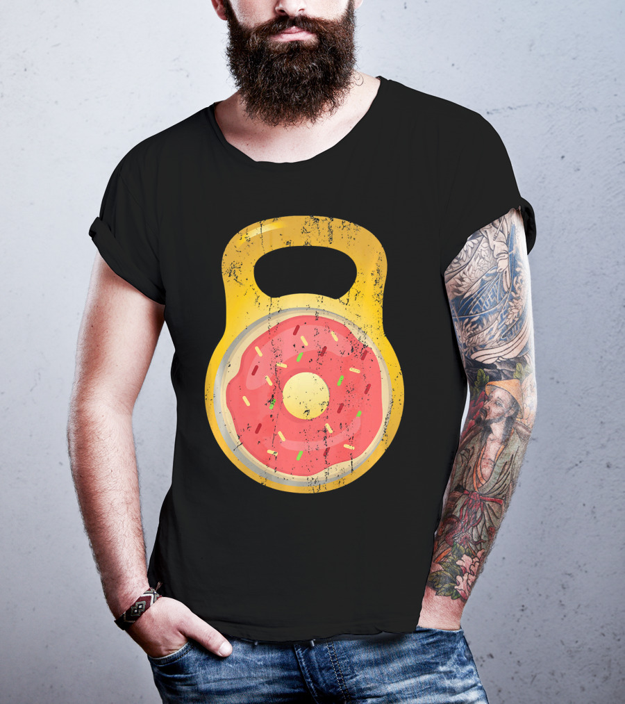Funny Fitness Donut Kettlebell Doughnut T-Shirt