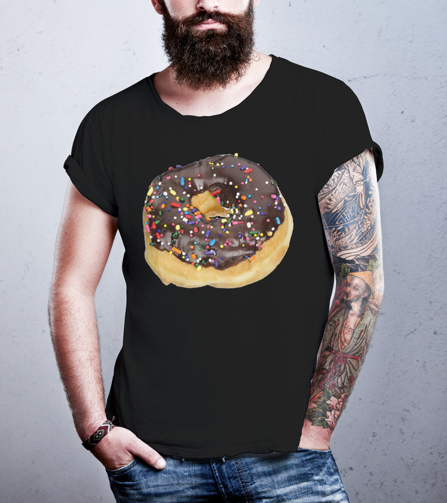 Chocolate Icing Colorful Sprinkles Donut Delight T-Shirt