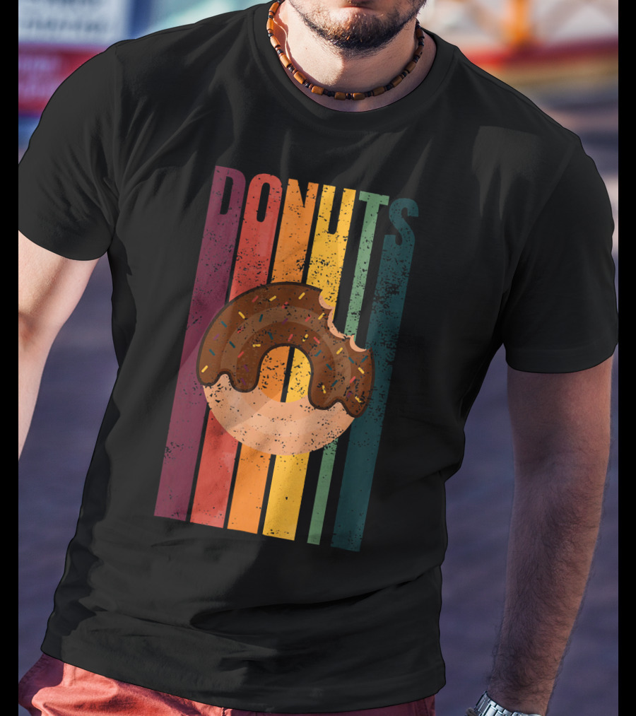 Vintage Donuts Lover Chocolate Sprinkles T-Shirt