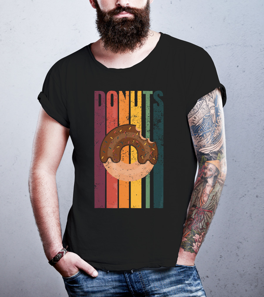 Vintage Donuts Lover Chocolate Sprinkles T-Shirt