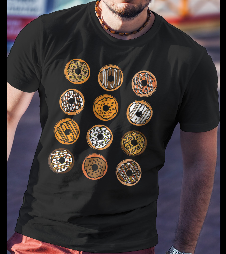 Box Of Donuts Cute Donut Dough Sweet Treats Variety T-Shirt