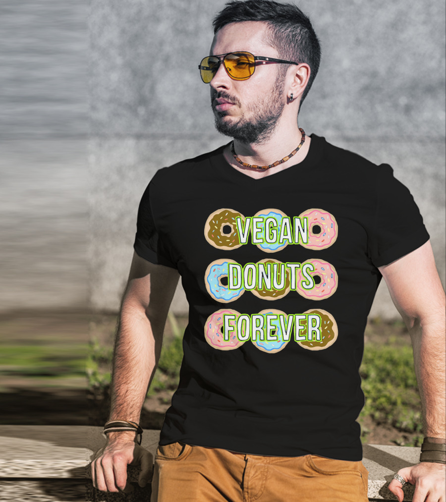Vegan Donuts Forever Sprinkles Doughnut T-Shirt