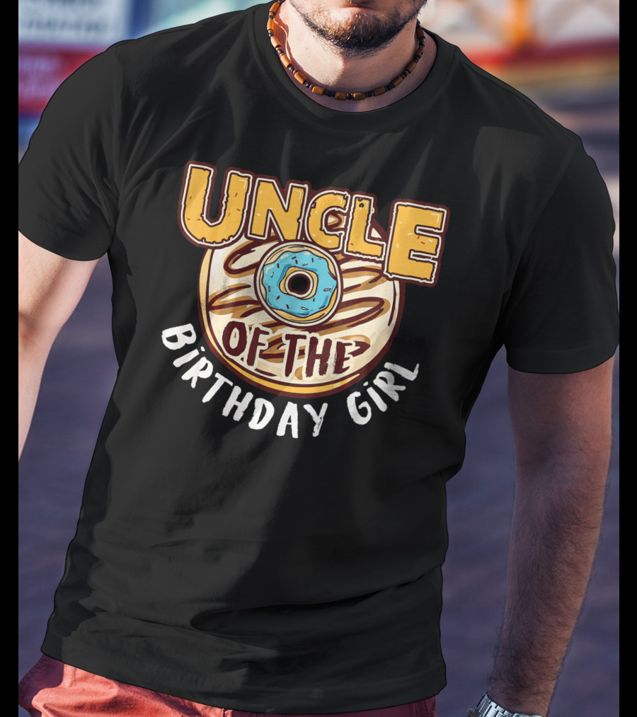 Uncle Of The Birthday Girl Donut T-Shirt