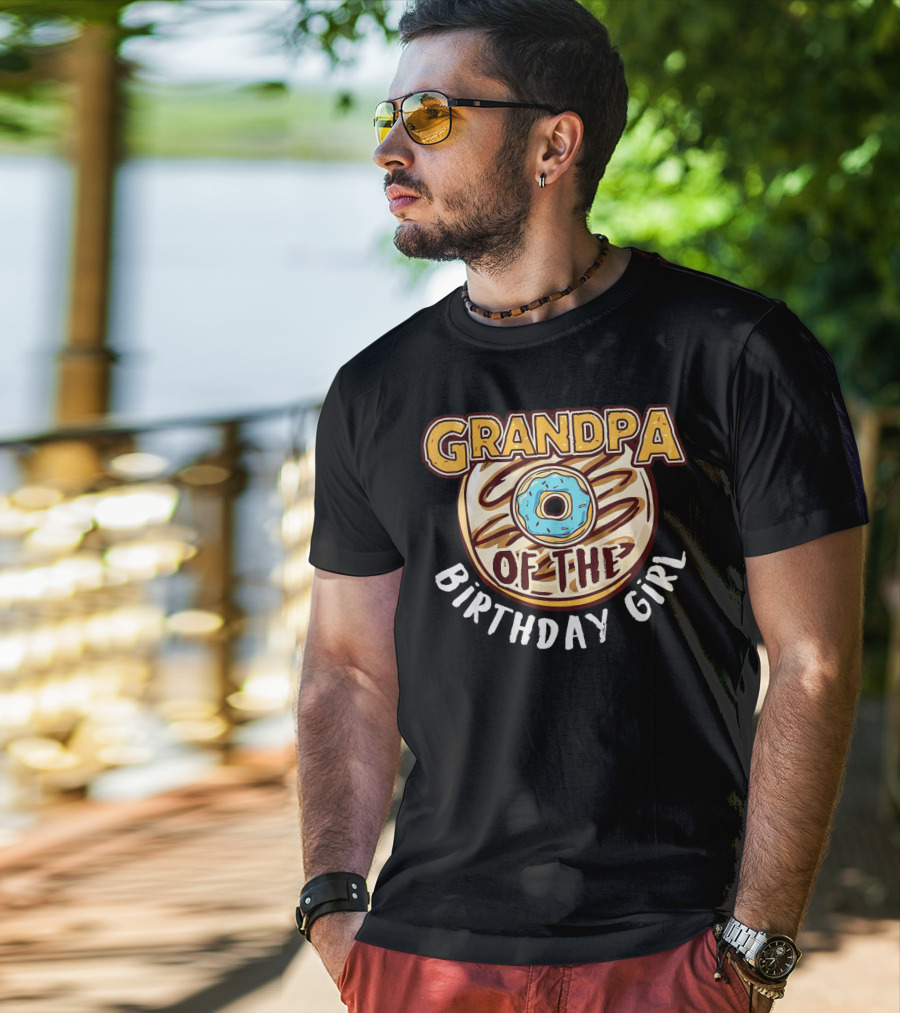 Grandpa Of The Birthday Girl Donut T-Shirt