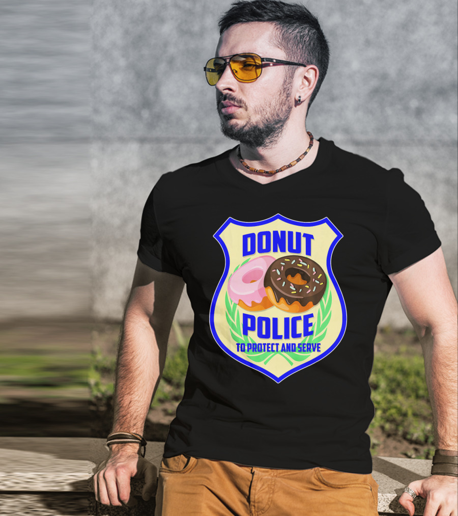 Donut Police To Protect And Serve Funny Donut Lovers T-Shirt