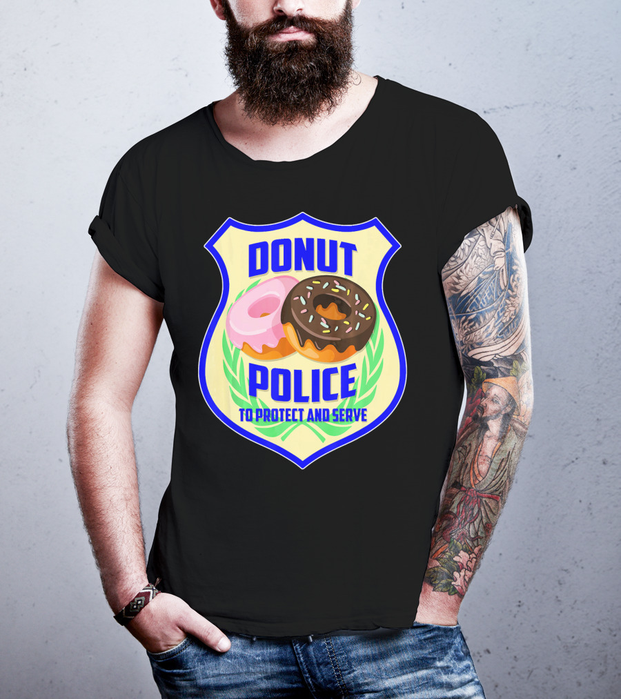 Donut Police To Protect And Serve Funny Donut Lovers T-Shirt