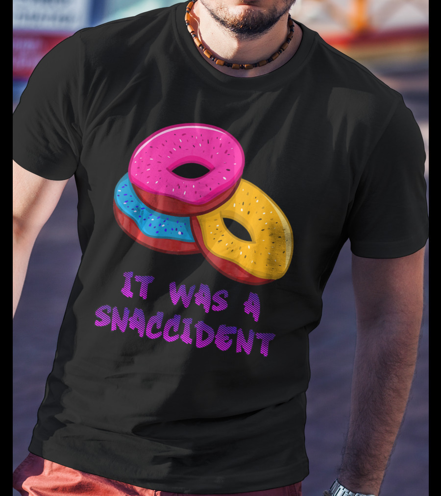 It Was A Snaccident Donut Trio Fun T-Shirt