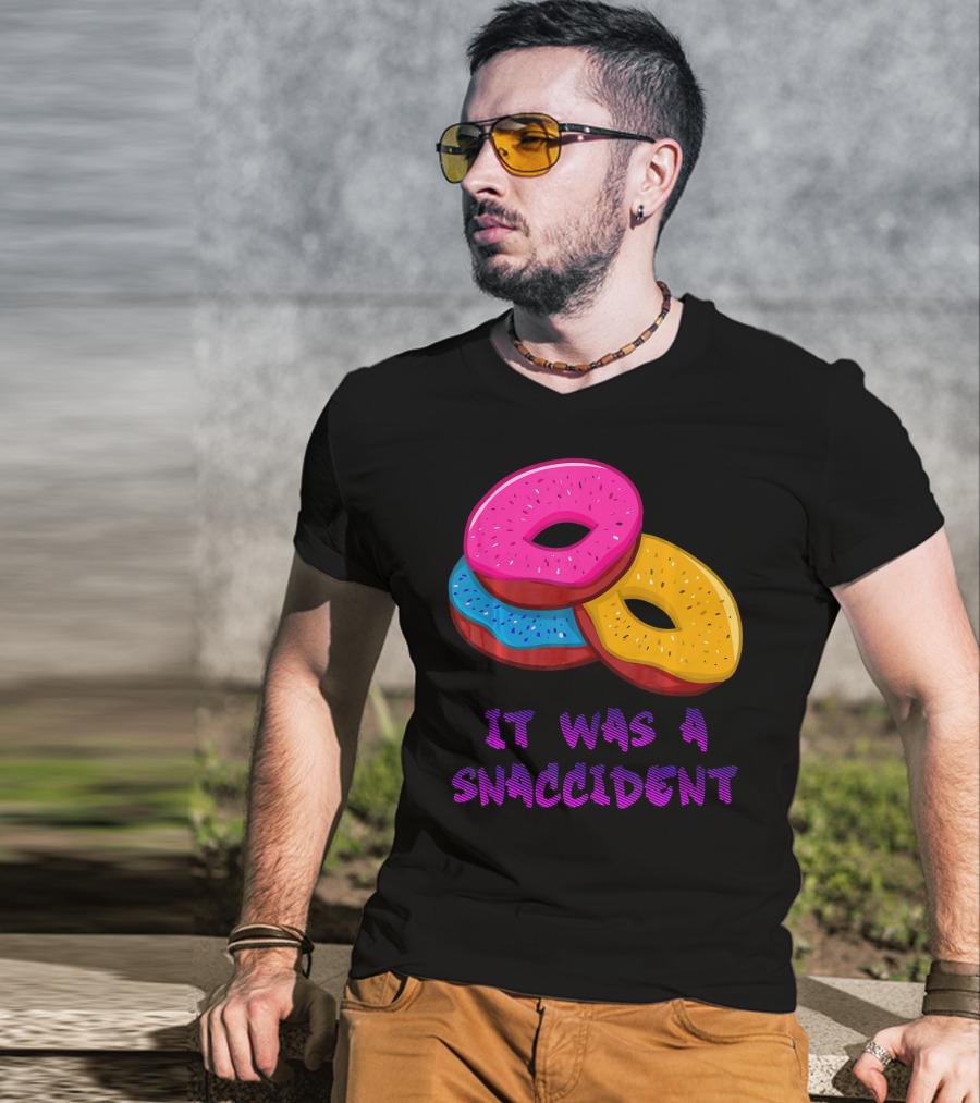 It Was A Snaccident Donut Trio Fun T-Shirt