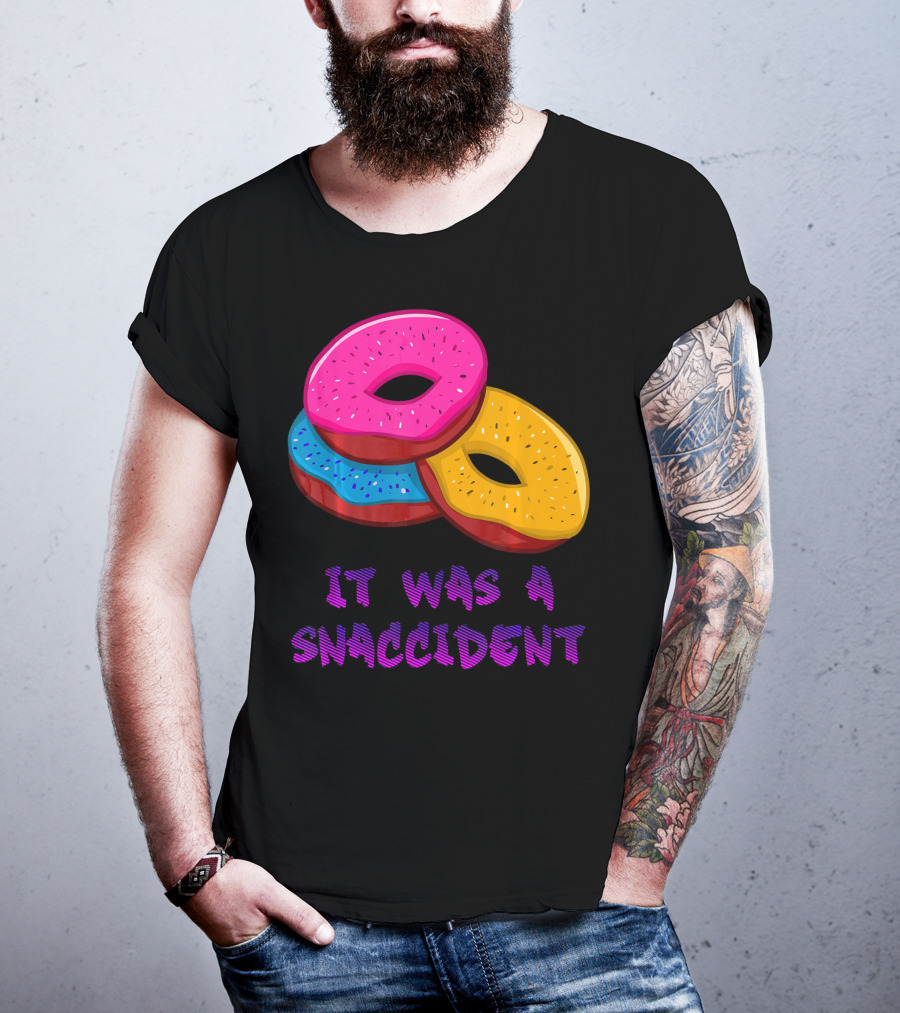 It Was A Snaccident Donut Trio Fun T-Shirt