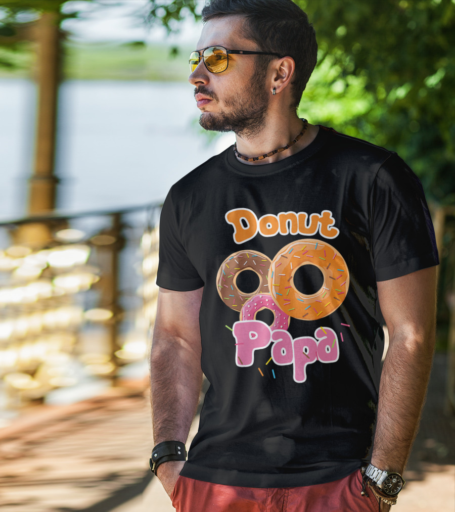 Donut Papa Fun Colorful Sprinkles T-Shirt