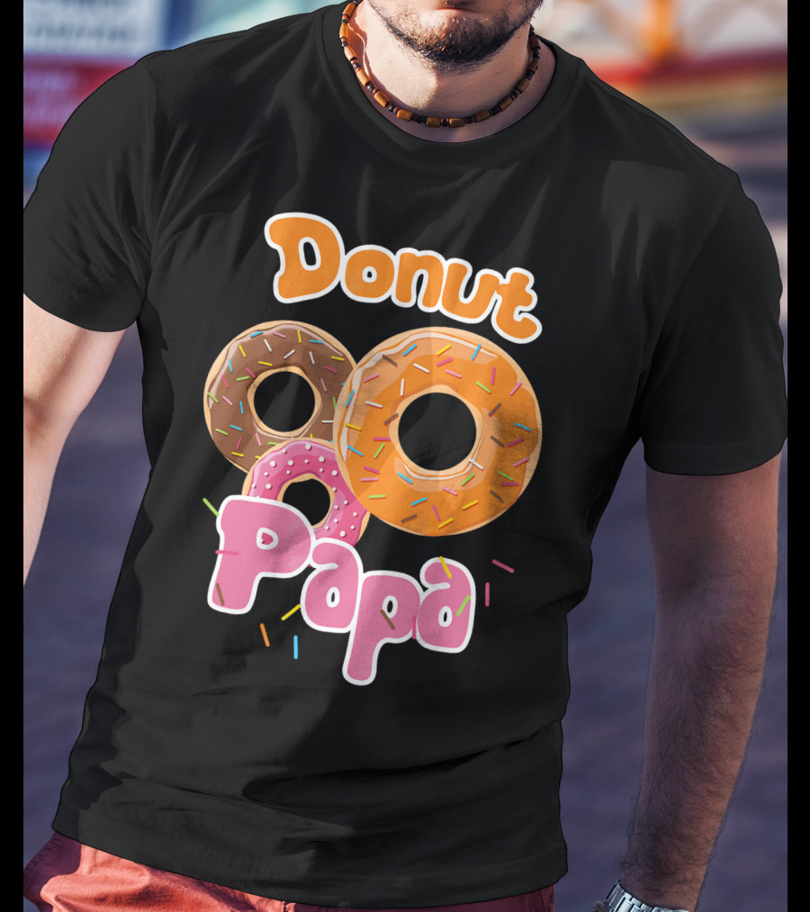 Donut Papa Fun Colorful Sprinkles T-Shirt