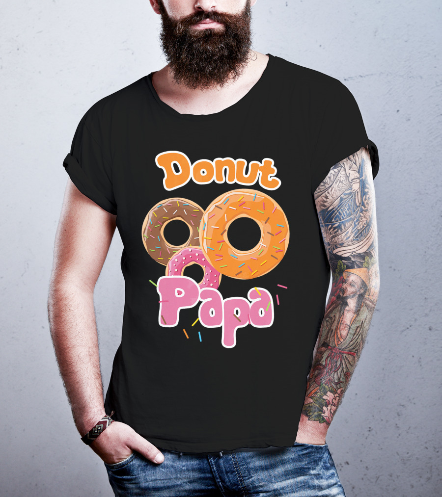 Donut Papa Fun Colorful Sprinkles T-Shirt