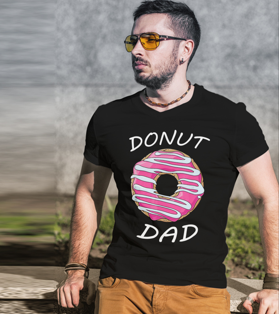 DONUT DAD Pink Frosting Swirl T-Shirt