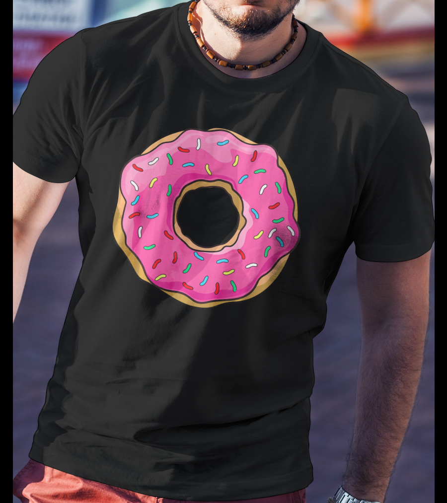 Big Pink Sprinkled Donut Iconic Sweet Treat T-Shirt
