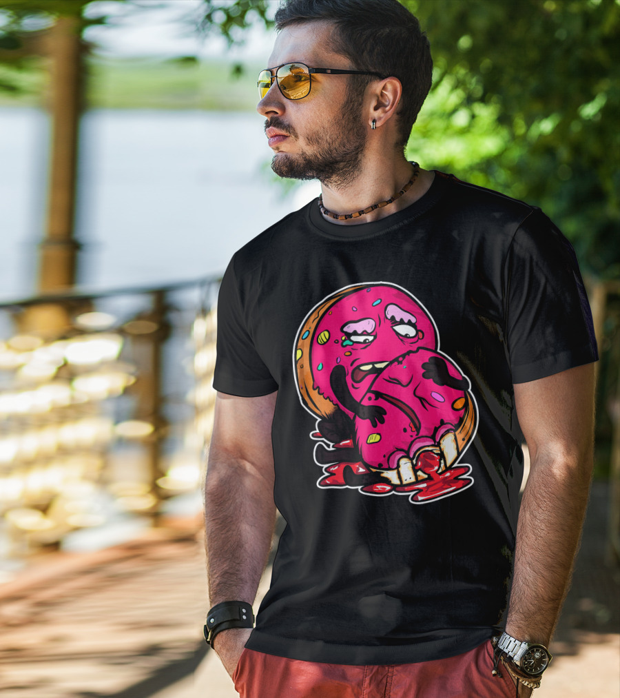 Funny Donut Dark Humor Eating Another Donut T-Shirt