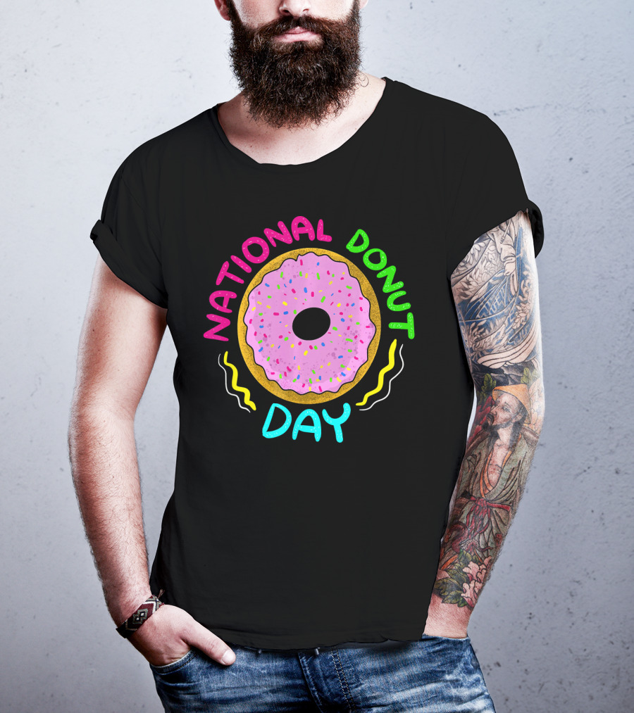 National Donut Day Cool Sweet Tooth Party Celebration With Sprinkles T-Shirt