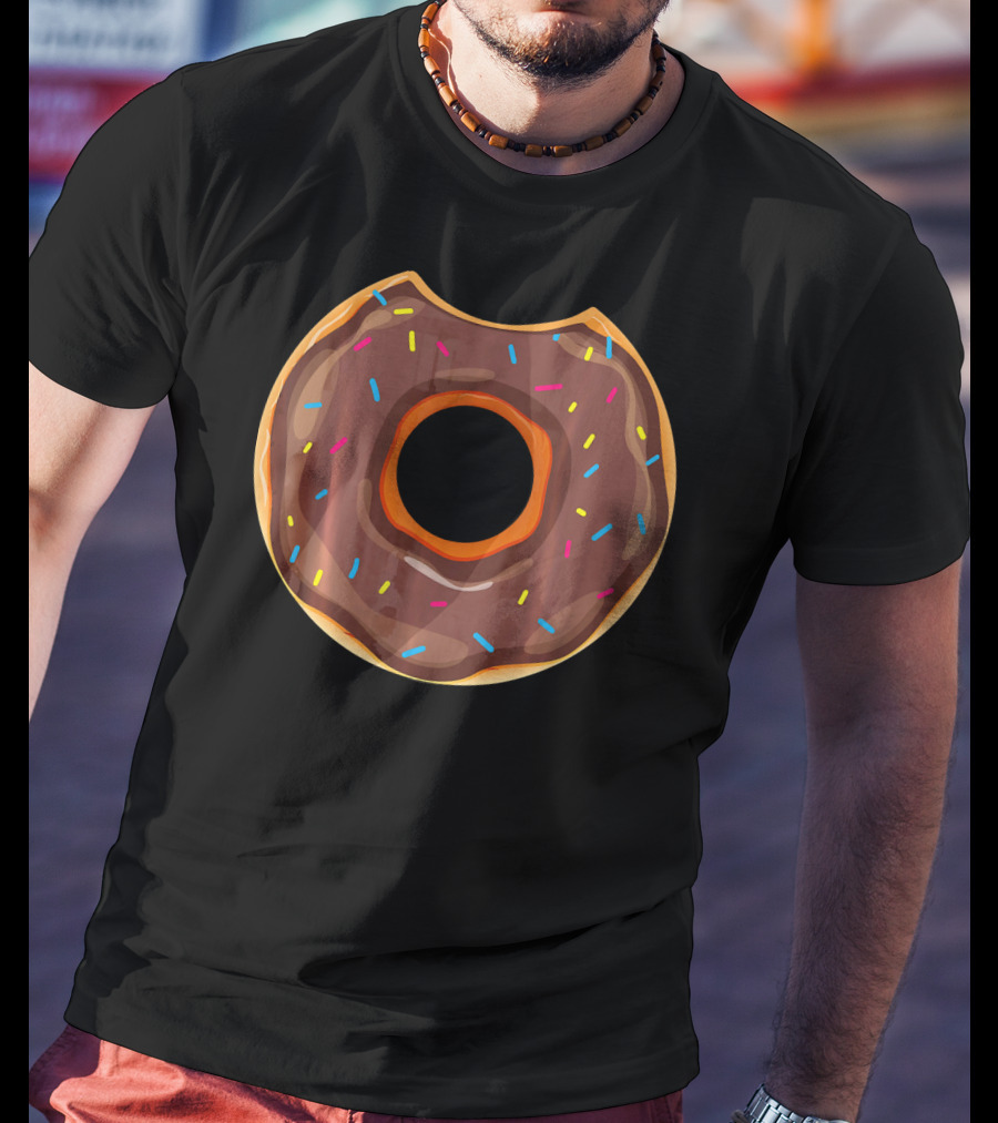 Cool Donut Halloween Chocolate Doughnut With Sprinkles T-Shirt