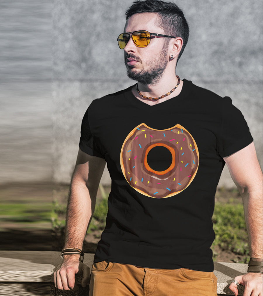 Cool Donut Halloween Chocolate Doughnut With Sprinkles T-Shirt