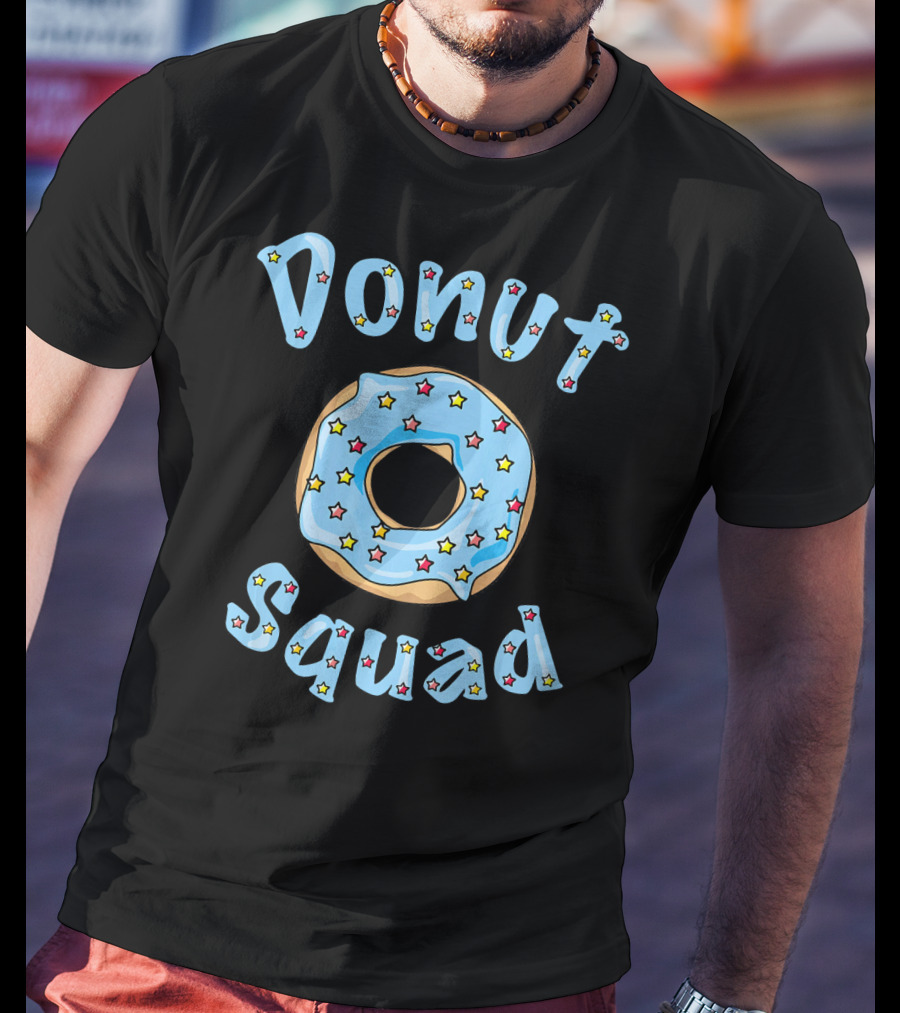 Donut Squad Blue Starry Frosted Cute Foodie Lover T-Shirt