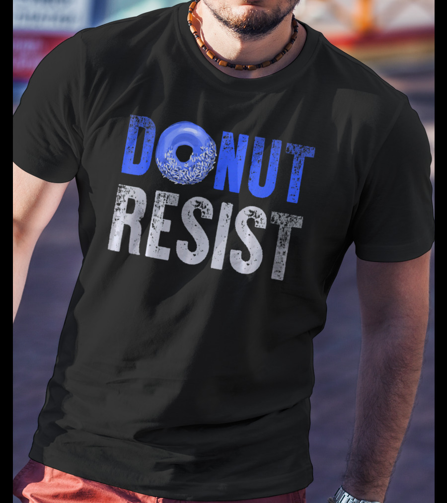 Police Officer Thin Blue Line Donut Resist T-Shirt