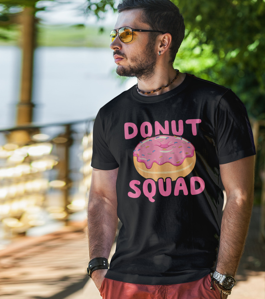 Donut Squad Pink Frosted Sprinkles Treat Enthusiasts T-Shirt