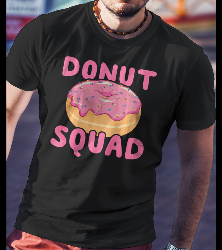 Donut Squad Pink Frosted Sprinkles Treat Enthusiasts T-Shirt
