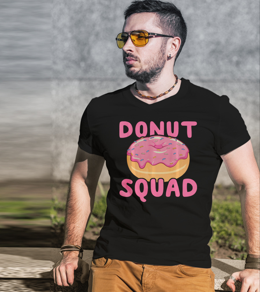 Donut Squad Pink Frosted Sprinkles Treat Enthusiasts T-Shirt