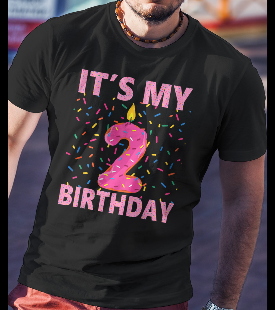 It's My 2 Birthday Kids Sweet Donut T-Shirt