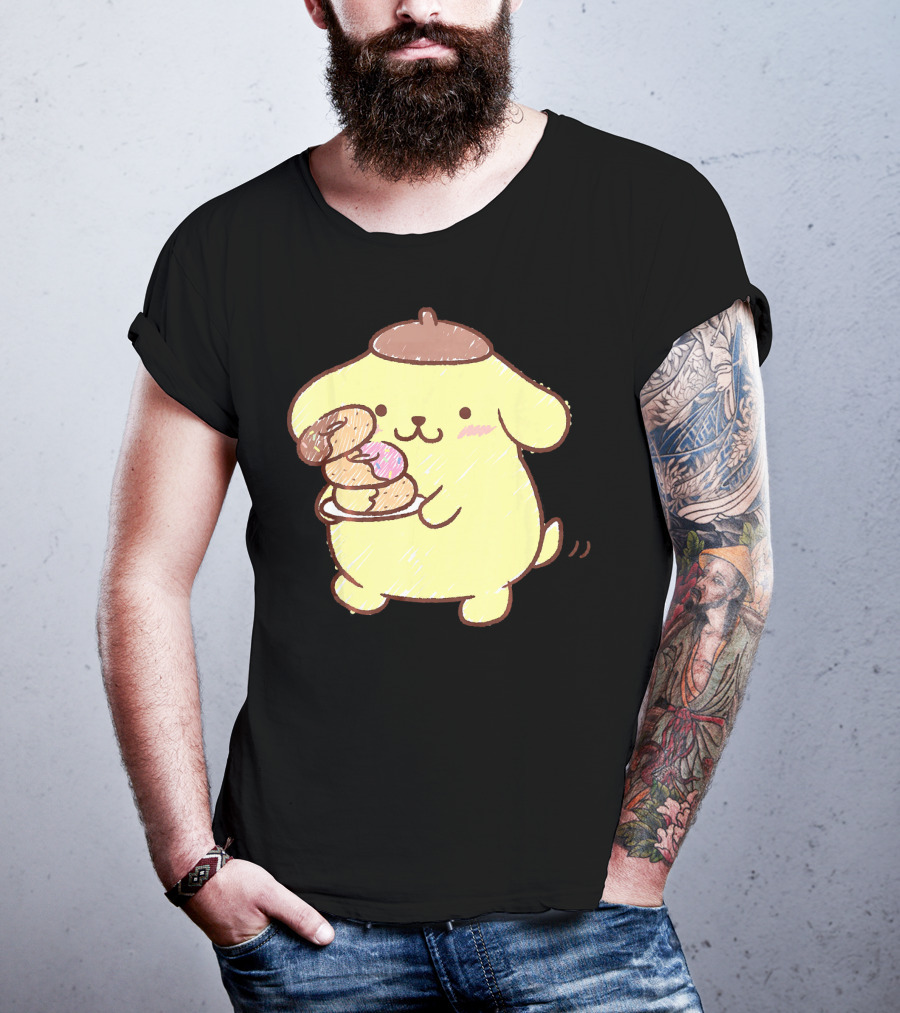 Pompompurin Enjoying Sweet Donuts T-Shirt