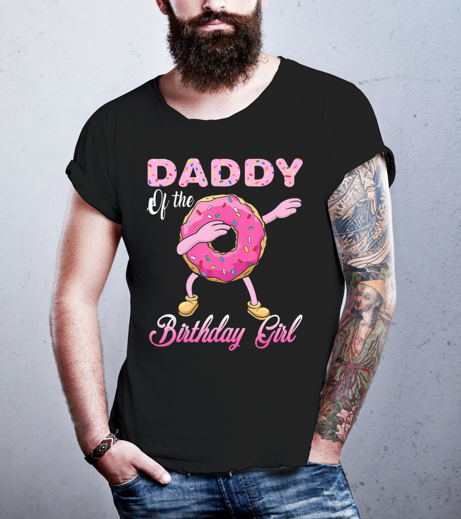 Daddy Of The Birthday Girl Donut Dab T-Shirt