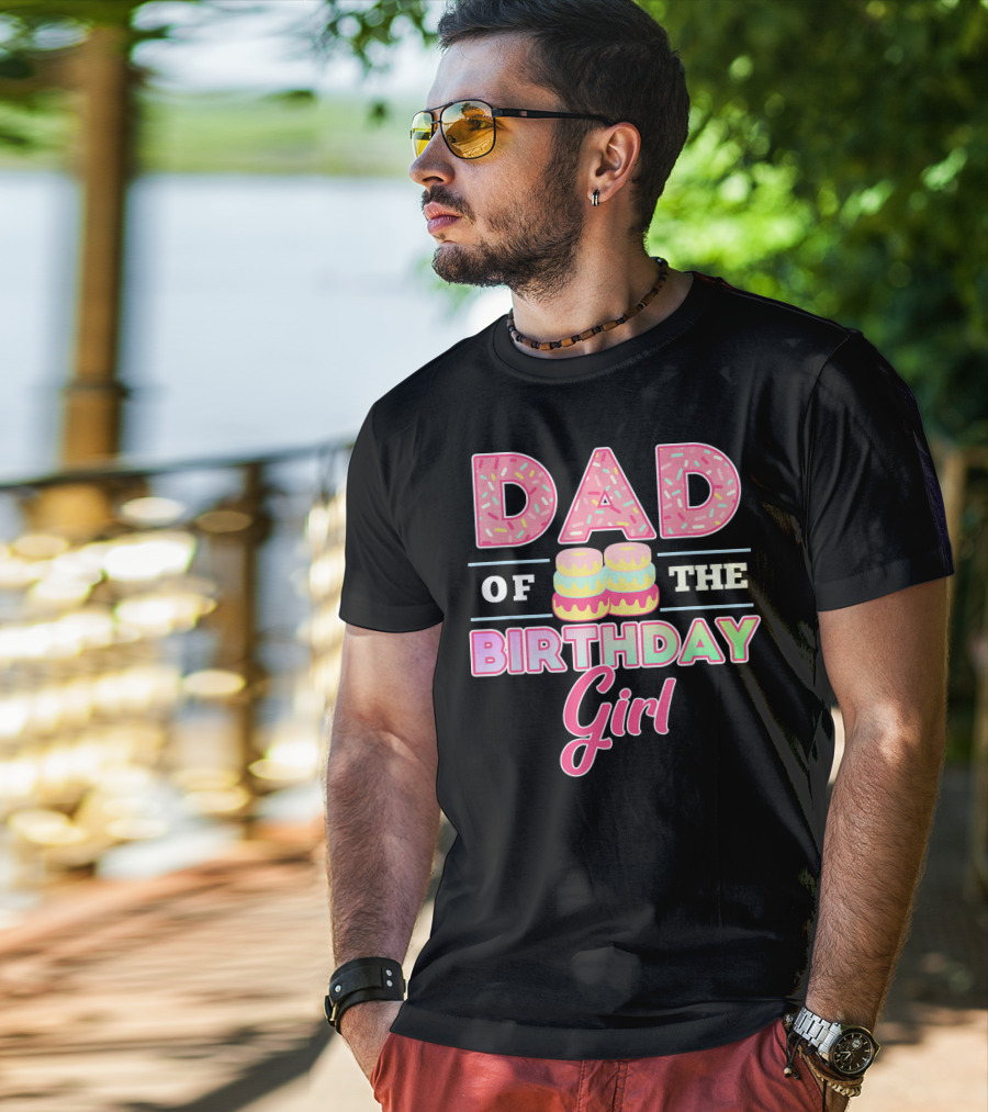 Dad Of The Birthday Girl Donut Lover T-Shirt