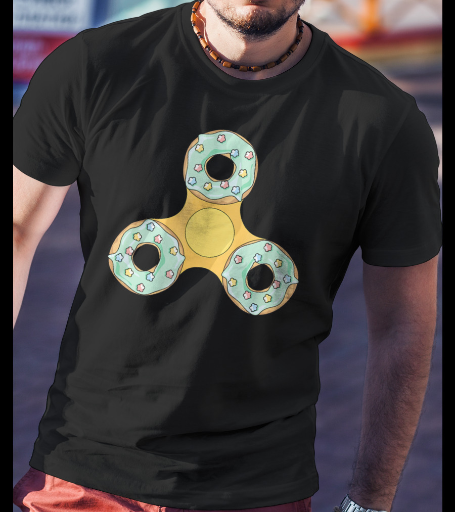 Fidget Spinner Donut Design With Sprinkles T-Shirt