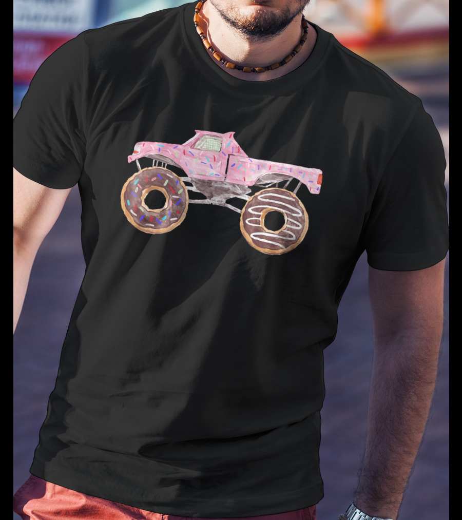 Yummy 4WD Monster Truck Donut Wheels T-Shirt