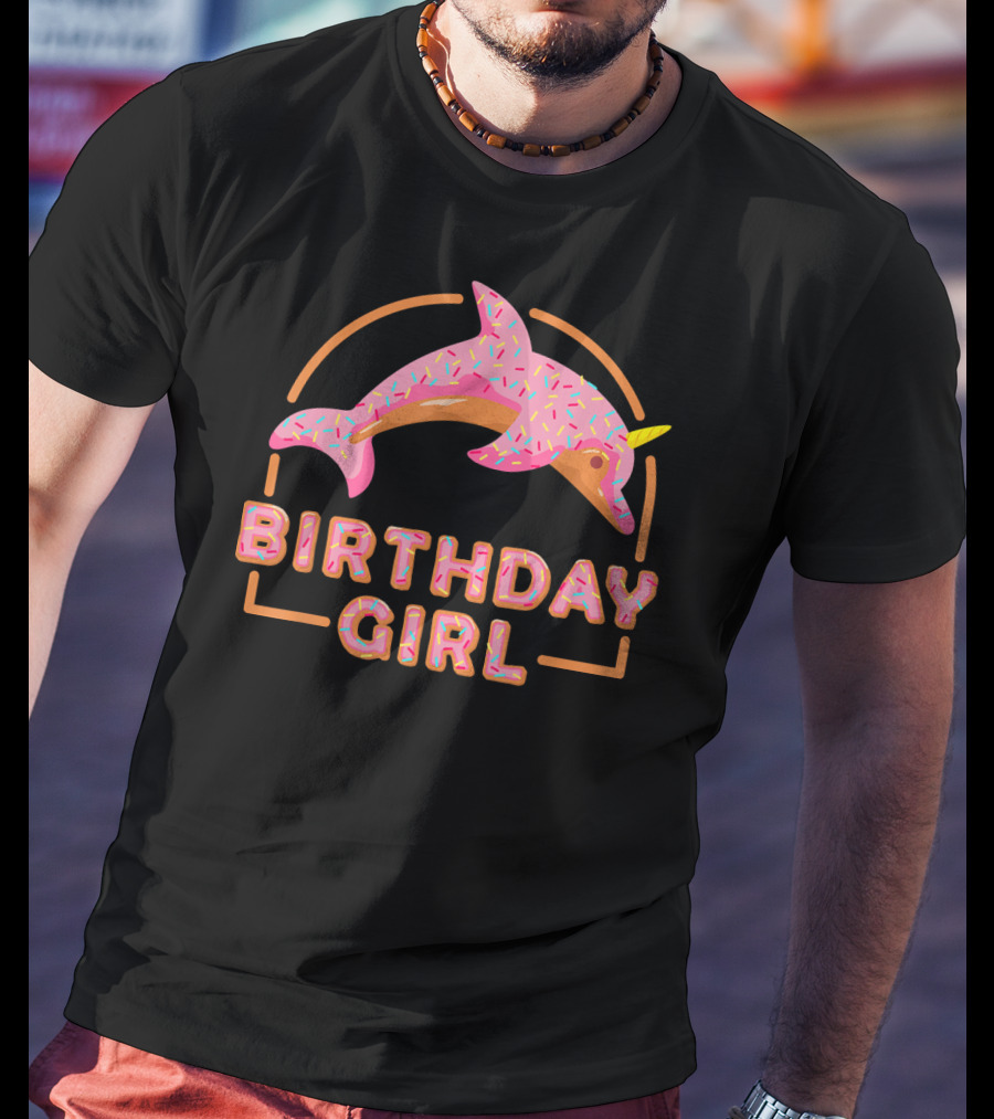 Birthday Girl Sweet Dolphicorn Donut Bday T-Shirt