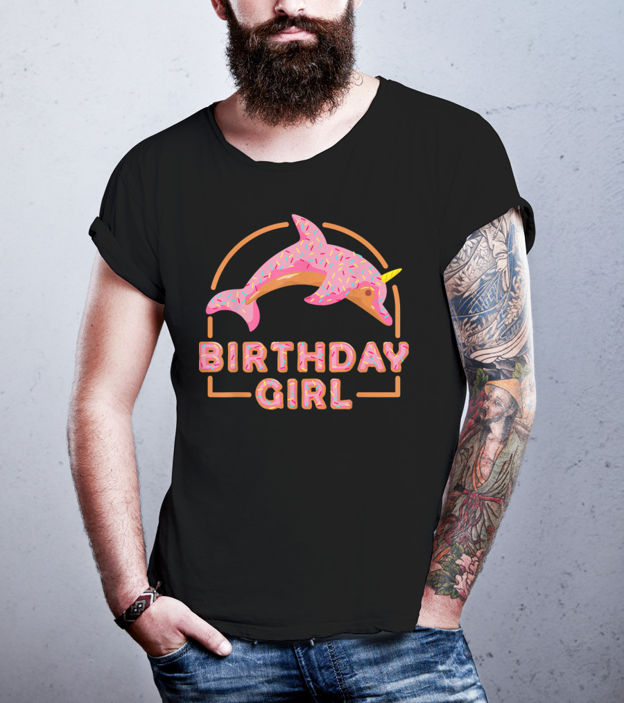 Birthday Girl Sweet Dolphicorn Donut Bday T-Shirt
