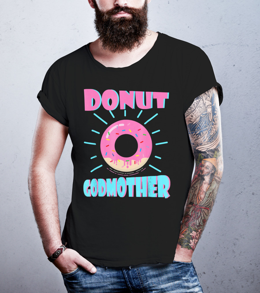 Donut Godmother Pink Frosted Donut With Sprinkles T-Shirt