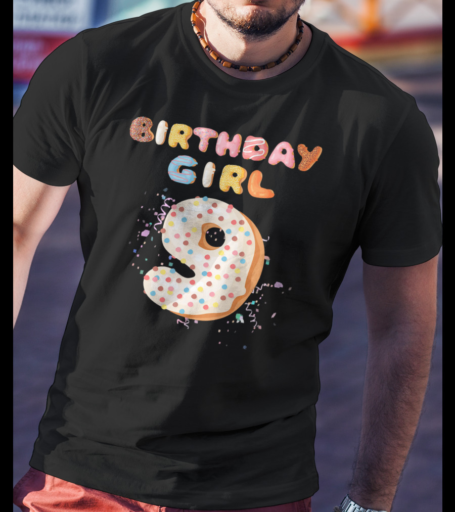 Birthday Girl Donut 9 T-Shirt