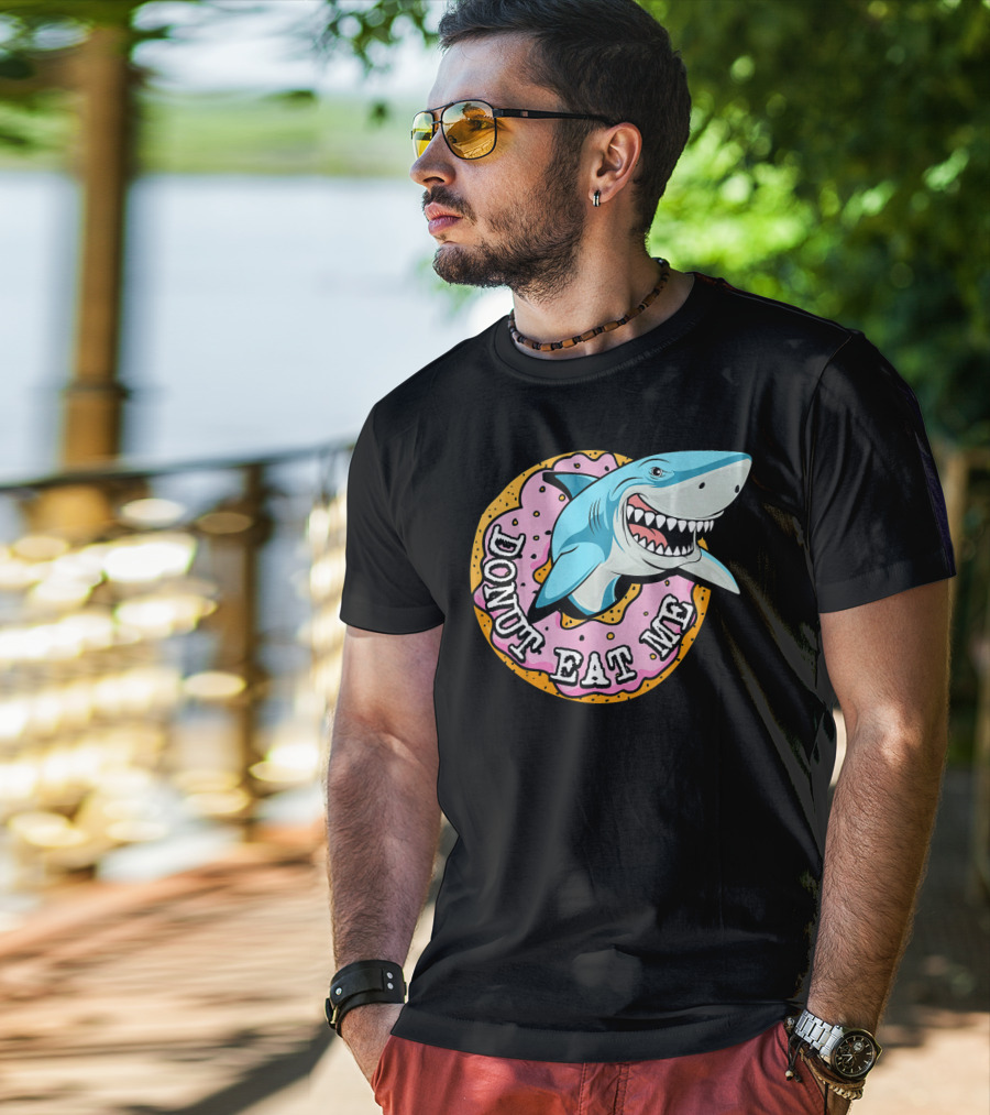 Donut Eat Me Shark Ocean Me T-Shirt